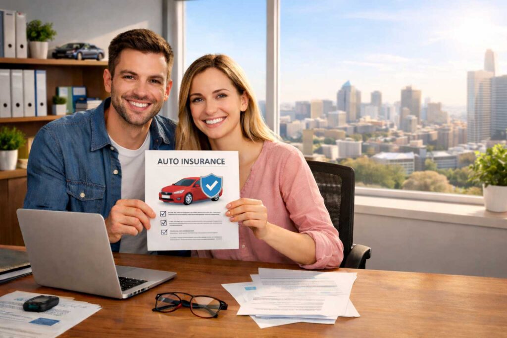 Comparing car insurance providers and rate options